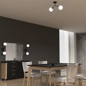 Lampadario a plafone  JOY 2xE14/40W/230V nero/cromato lucido