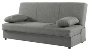 Divano Letto Contenitore 190x64x90 Jimmy In Tessuto Grigio Scuro