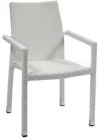 Sedia da Giardino 60x61xh88 cm in Polyrattan Adila Bianco