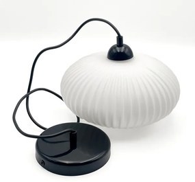 Lampadario a sospensione con filo HARMA 1xE27/15W/230V diametro 25 cm bianco/nero