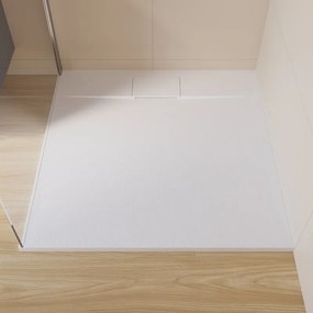 Piatto doccia SENSEA in composito minerale di resina gelificata bianco L 100 x L 100 x H 2.7 cm