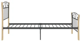 Giroletto nero in metallo 100x200 cm