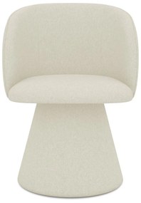 Sedia da pranzo color crema in imbottito Maia – Makamii