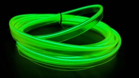 Stringa EL Striscia Neon Led Verde 5 Metri Flessibile Tagliabile Luce Decorativa Atmosfera Per Interno Auto Camion Camper Sfilata Moda