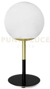 Jugen lampada da tavolo oro e nero attacco e27 in metallo e vetro o...