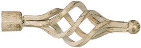 Bastone per Tenda Estensibile Zagabria – Ferro Battuto 120–210 cm, Avorio/Oro