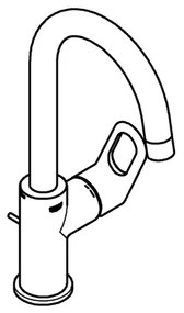 GROHE 23763000 - Miscelatore lavabo BAULOOP, misura L, cromo lucido