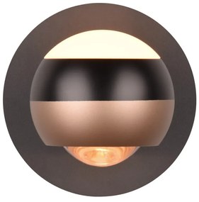 Lampada da parete a LED ø 10 cm in colore nero-rame Orbit - Trio Select