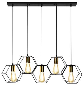 Lampada APP1133-5CP Black Gold