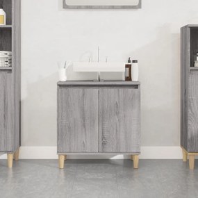 Mobile Lavabo Grigio Sonoma 58x33x60 Cm İn Legno Multistrato /