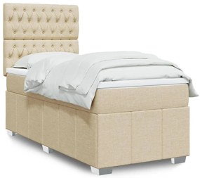 Giroletto A Molle Con Materasso Crema 100x200 Cm İn Tessuto /