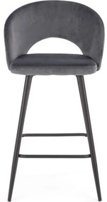 Sgabello 89x49 cm grigio/nero