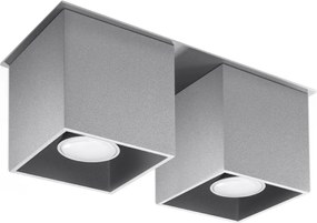 Applique Rettangolare da soffitto 2xGU10 QUAD 2 in alluminio