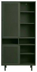 Armadietto verde scuro in metallo con porte scorrevoli 90x180x40 cm Veep – Unique Furniture