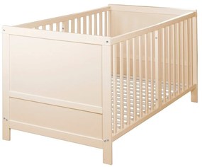 Lettino di colore naturale con sponde rimovibili e altezza regolabile 70x140 cm Easy Sleep – Roba