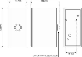 Applique GU10 con Sensore di Movimento IP65 Bidirezione - Grigia