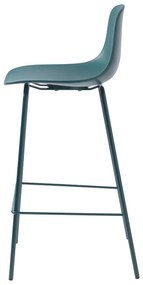 Sgabello da bar color petrolio in plastica (altezza della seduta 67,5 cm) Whitby – Unique Furniture