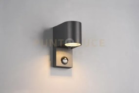 Roya applique da esterno fusione alluminio stondata antracite con s...