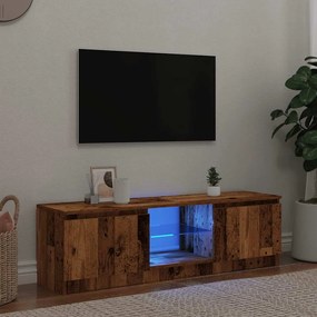 Mobile porta tv con led legno antico 140x40x35,5 cm multistrato