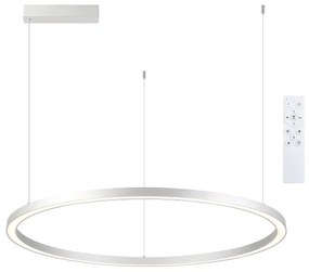 Brilagi-LED Dimmerabile. lampadario a cavo PORTOFINO LED/60W/230V Ø 80 cm argento+telecomando