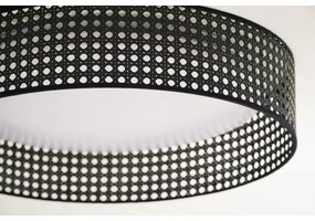 Duolla - Plafoniera LED ROLLER RATTAN LED/24W/230V diametro 45 cm nero