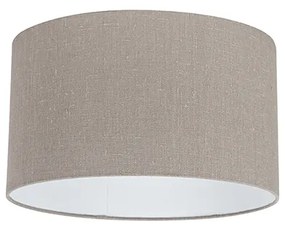 Paralume in cotone color tortora con interno bianco 35/35/20