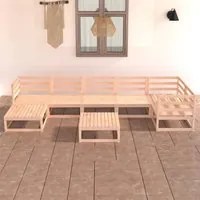 Set Divani da Giardino 8 pz in Legno Massello di Pino 3075699