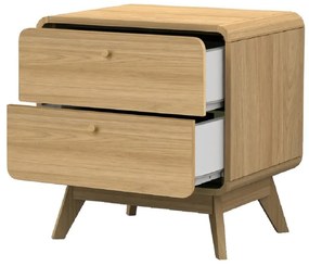 Comodino in rovere decorato in colore naturale Cassie - Støraa