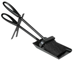Strumenti per il caminetto 3 pz nero