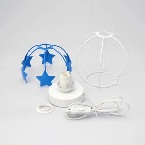 Lampada da tavolo per bambini STARS 1xE27/15W/230V blu/bianco