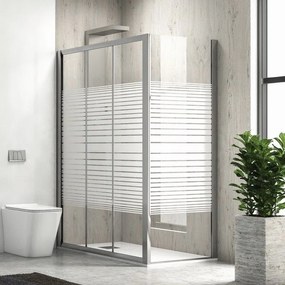 Kamalu - box doccia 90x130 altezza 180 cm apertura scorrimento kp3000s