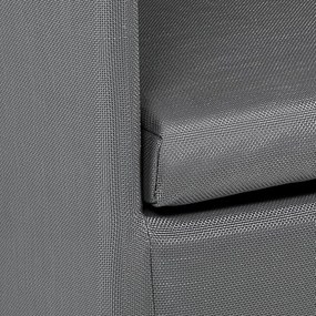 Sedia da giardino in metallo grigio Bali - Tomasucci