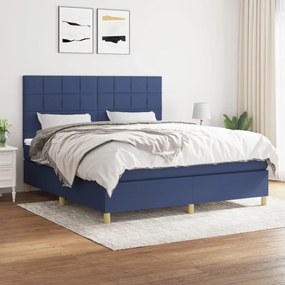 Giroletto A Molle Con Materasso Blu 160x200 Cm İn Tessuto /