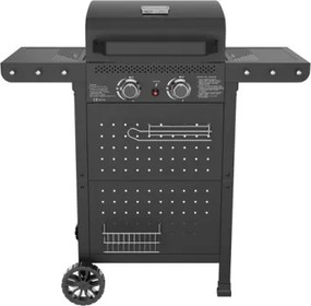 Barbecue A Gas 2 Fuochi Ripiani Pieghevoli Hot 2 C-Line