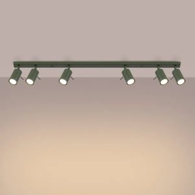 Sollux SL.1505 - Faretto RING 6xGU10/10W/230V verde