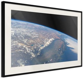 Poster  Curve of the Earth  Cornice Quadri Cornice nera con pass-partout, Larghezza x Altezza Home decor 45x30