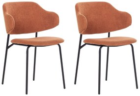 Set di 2 sedie tessuto arancione KENAI Beliani