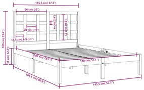 Giroletto Miele in Legno Massello 140x200 cm