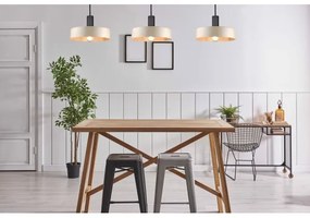 Lampadario a sospensione con filo LATTE 3xE27/60W/230V beige/nero