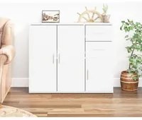 Credenza Bianca 91x29,5x75 cm in Legno Multistratocod mxl 126290