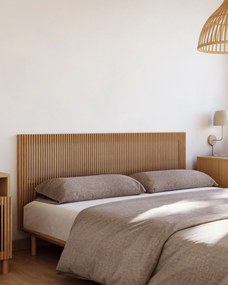 Kave Home - Testiera Beyla in legno massello di frassino per letto da 160 cm FSC 100%