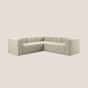 Nettuno divano angolare componibile reversibile in morbido tessuto bouclè T07 beige