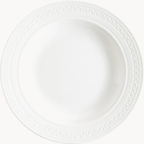 Piatto fondo in Fine Bone China con bordo decorato Intaglio