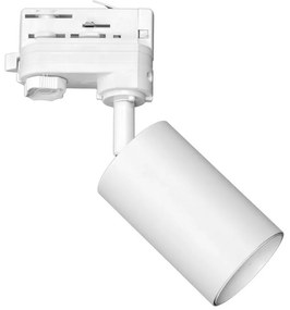 Faretto per sistema a binario trifase PIPE 1xGU10/25W/230V bianco