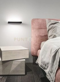 Applique floor in alluminio colore nero diffusore acrilico satinato...