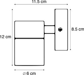 Lampada da parete per esterni in acciaio IP44 - Solo
