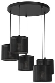 Lampadario a sospensione con filo LOFT SHADE 5xE27/60W/230V nero