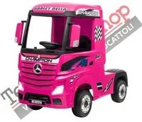 Camion Elettrico per Bambini Truck Mercedes ACTROS 12V Porte Apribili colore Rosa