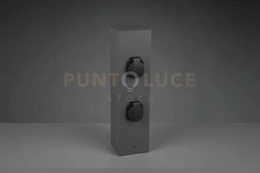 Colonnina 4 prese schuko da esterno fusione alluminio antracite ip4...
