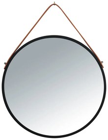 Specchio sospeso nero , ø 40 cm Borrone - Wenko